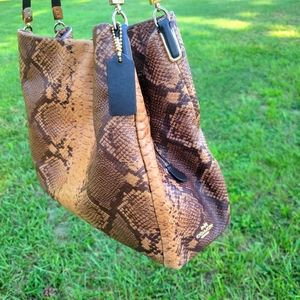 Coach snakeskin hobo purse